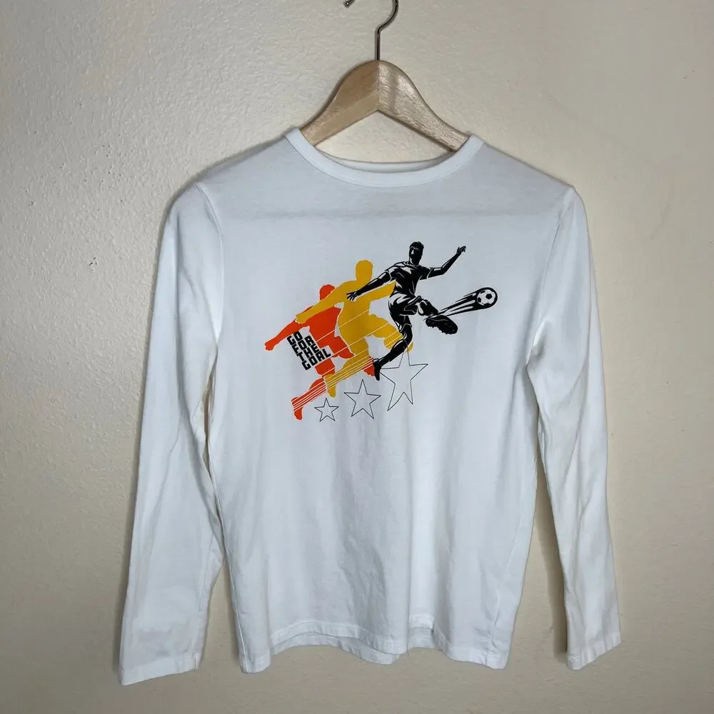 Gap Kids Long Sleeve Soccer Print Tee XL